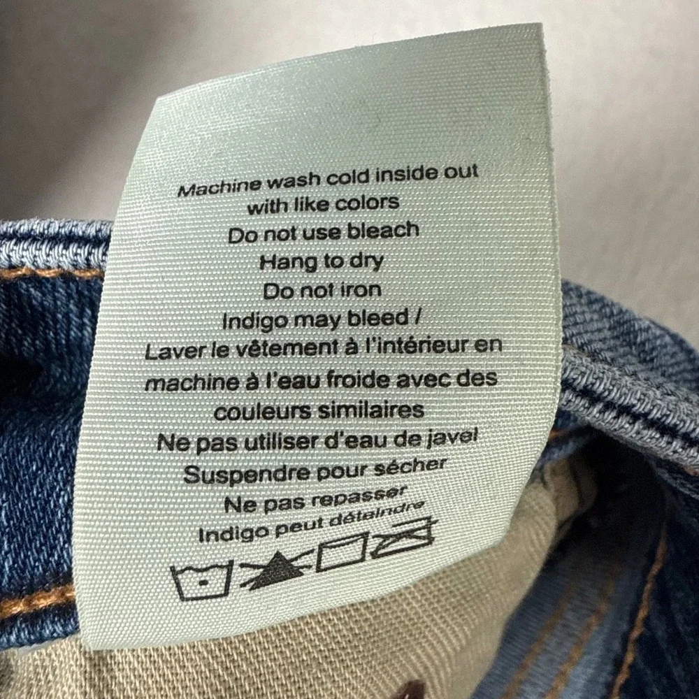 Rag & Bone Cate Mid-Rise Ankle Skinny Jeans Women 28 Blue Denim Raw Hem Designer